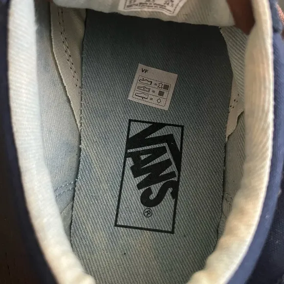 Vans Men's Blue and Brown Sneakers size 6.5 Men / 8.0 Women