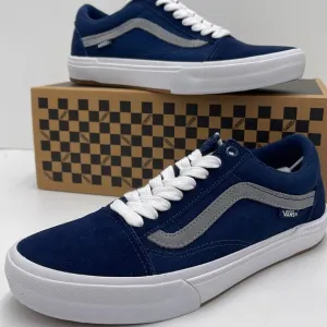 Vans Men’s Blue and White Sneakers Bmx Old SkoolNavy/WhiteVN0005UZNAV