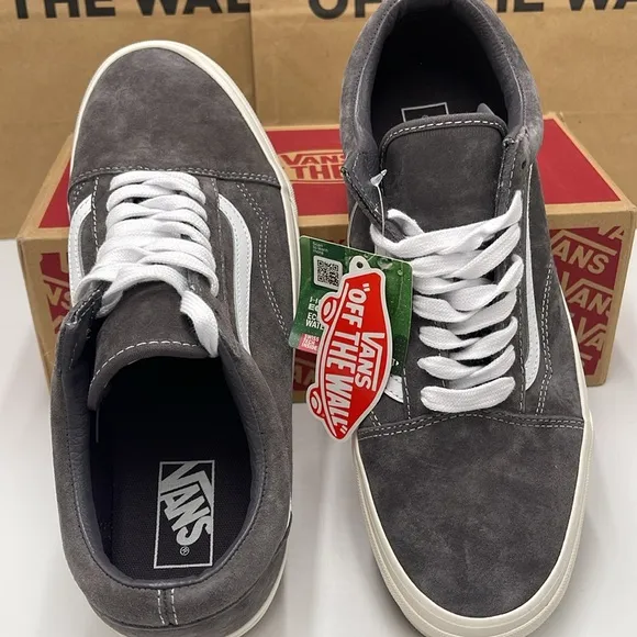 Vans Men’s Old Skool(Pig Suede) Rabbit/Snow WhiteVN0A5KRF888 Sneakers