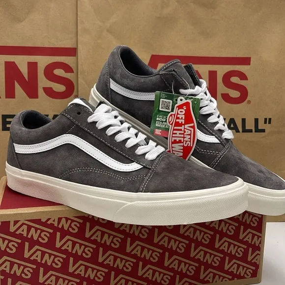 Vans Men’s Old Skool(Pig Suede) Rabbit/Snow WhiteVN0A5KRF888 Sneakers