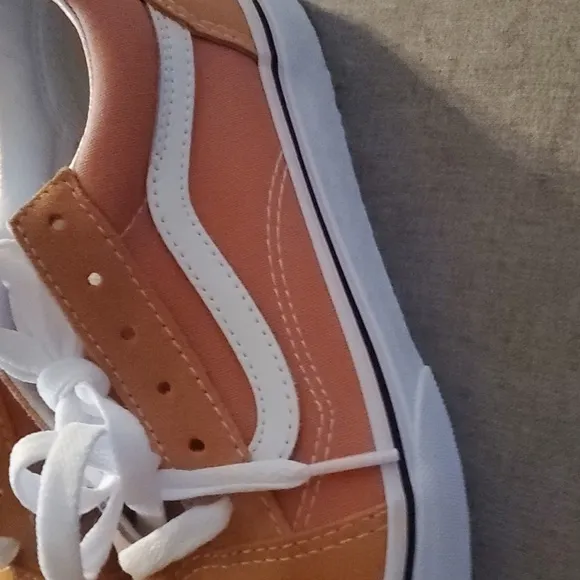 Vans Nwt Sneakers Youth Size 4 Orange / White - Fabric / Suede
