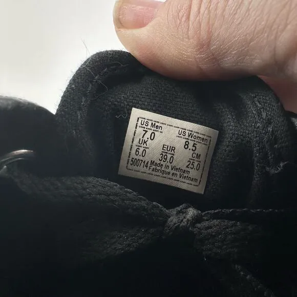 Vans Off The Wall Era Low Top Skate Shoes Triple Black Unisex US M7/W8.5 EU 39