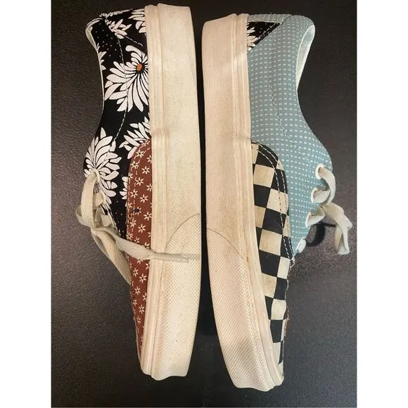 VANS Off The Wall Era Meadow Skate Shoes Patchwork Lace-Up Sneakers | 5.0Men's |