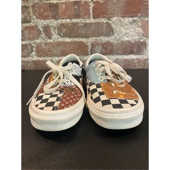 VANS Off The Wall Era Meadow Skate Shoes Patchwork Lace-Up Sneakers | 5.0Men's |