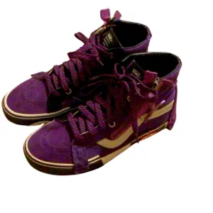 Vans Off the Wall, purple, skateboard sneakers, boys size 5.5 or women’s 7