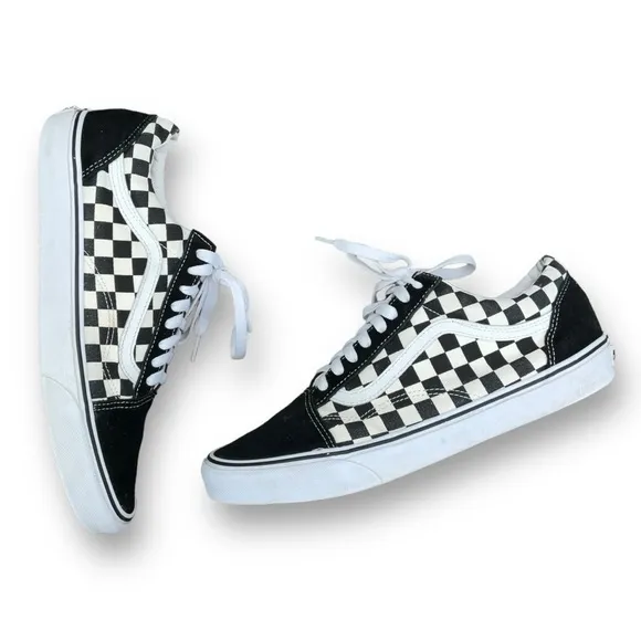 Vans Old Skool Checkerboard Classic Skate Shoes Size 11
