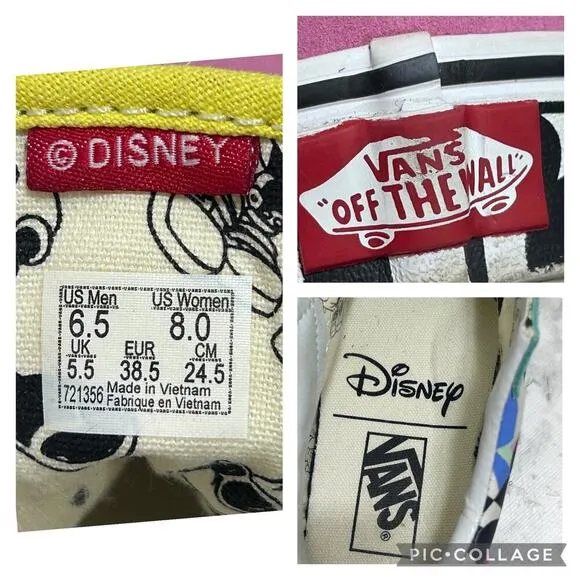Vans Old Skool Disney 80s Mickey Mouse Limited Edition Sneaker 6.5 Suede Pastel