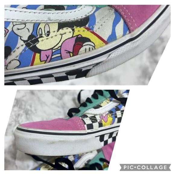Vans Old Skool Disney 80s Mickey Mouse Limited Edition Sneaker 6.5 Suede Pastel