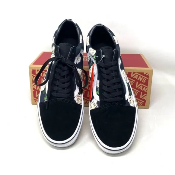 VANS Old Skool Floral Shoes Casual Canvas Suede Black Sneakers Men’s VN0A38G1VRK