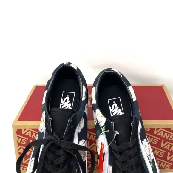 VANS Old Skool Floral Shoes Casual Canvas Suede Black Sneakers Men’s VN0A38G1VRK