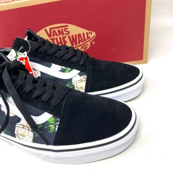 VANS Old Skool Floral Shoes Casual Canvas Suede Black Sneakers Men’s VN0A38G1VRK