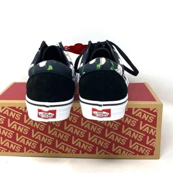 VANS Old Skool Floral Shoes Casual Canvas Suede Black Sneakers Men’s VN0A38G1VRK