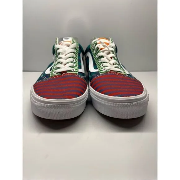 Vans Old Skool Multicolor Striped Classic Lace Up Shoes Size 11.5 Men’s