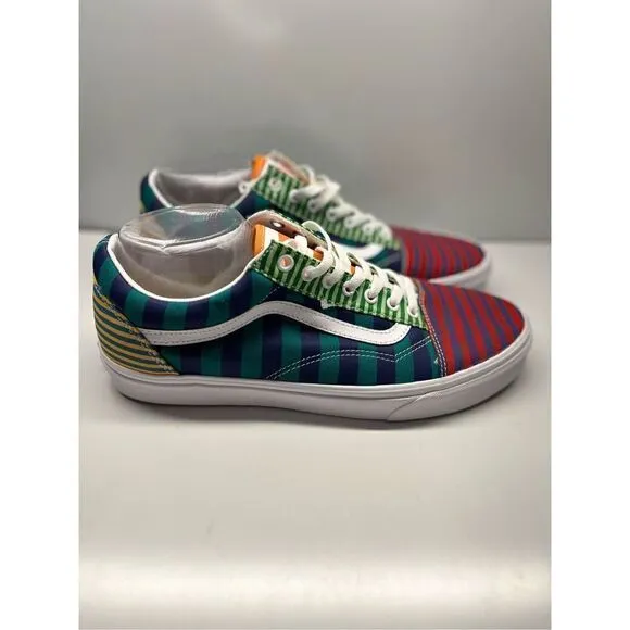 Vans Old Skool Multicolor Striped Classic Lace Up Shoes Size 11.5 Men’s