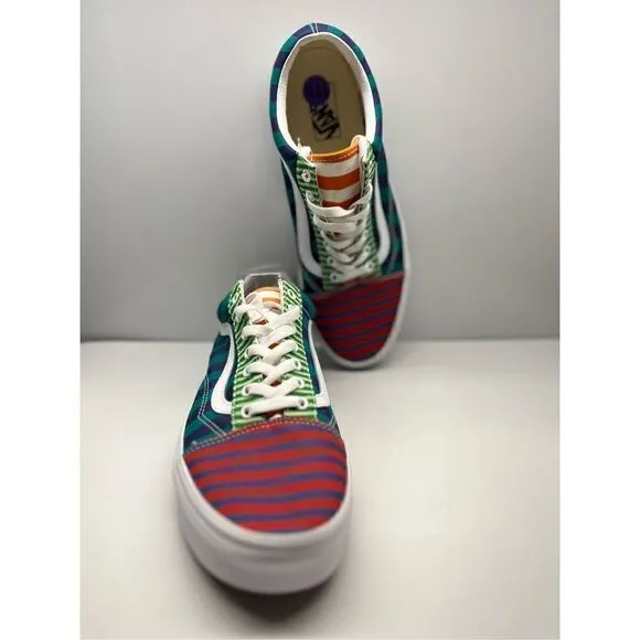 Vans Old Skool Multicolor Striped Classic Lace Up Shoes Size 11.5 Men’s