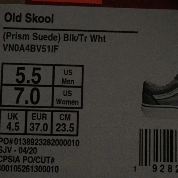 VANS OLD SKOOL PRISM SUEDE BLACK/TRUE WHITE WMNS