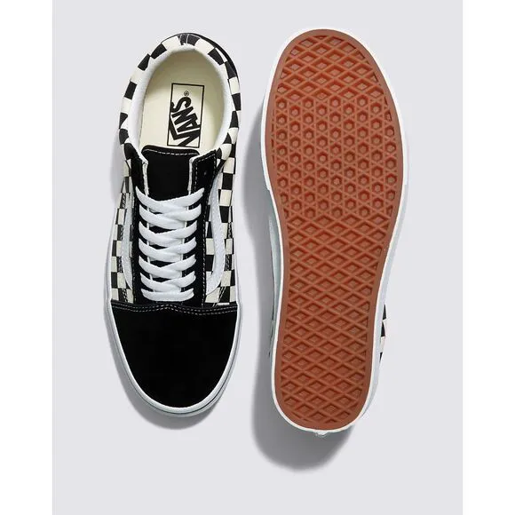 Vans Old Skool Skate Sneaker Shoes Black White Size Women 12 - Men 10.5
