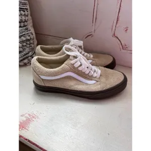 Vans Old Skool tan suede sneakers shoes men’s 6.5 womens 8