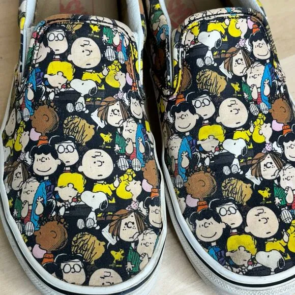 Vans Peanuts, Charlie Brown Classic Slip On Sneaker 8