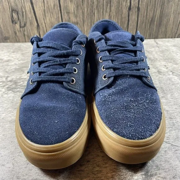 VANS PRO Old Skool Suede Blue Sz 7.5 Men Low Athletic Skate Sneakers