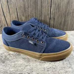 VANS PRO Old Skool Suede Blue Sz 7.5 Men Low Athletic Skate Sneakers