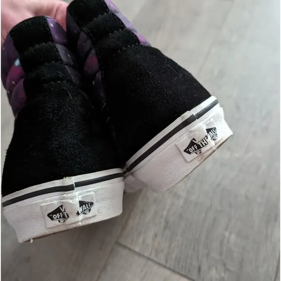 Vans Sk8 Hi Cosmic Galaxy Nebula Men’s 10 Suede Sneakers Black Purple