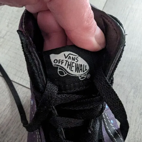 Vans Sk8 Hi Cosmic Galaxy Nebula Men’s 10 Suede Sneakers Black Purple
