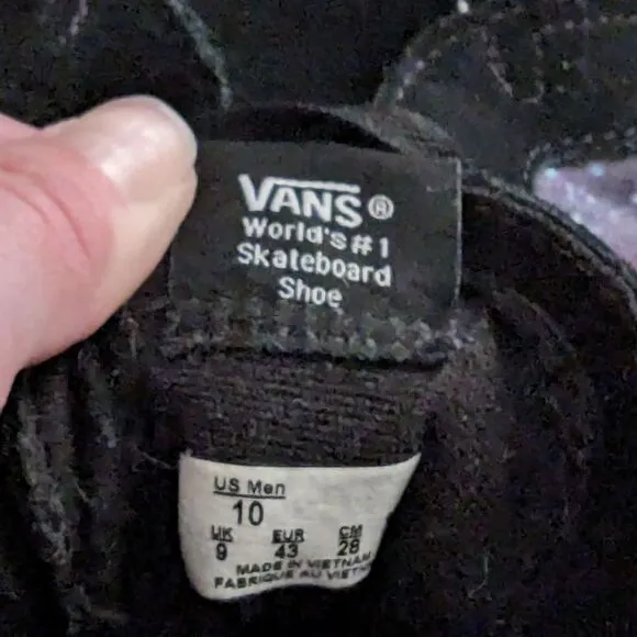 Vans Sk8 Hi Cosmic Galaxy Nebula Men’s 10 Suede Sneakers Black Purple