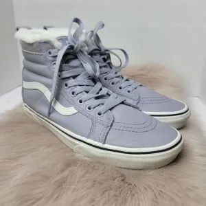 Vans Sk8 Hi Mte Leather Lilac Gray Womems Sneaker Shoes Size 9