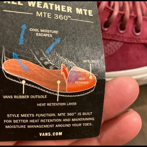 Vans Sk8-Hi Mte Suede Sneaker Dry Rose Size 9.5 Women