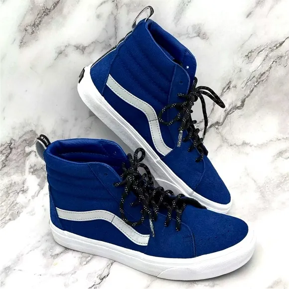 VANS Sk8 Hi OTW Webbing Blue White Mens Sz 6.5 Womens 8 VN0A4U3C2NZ Reflective