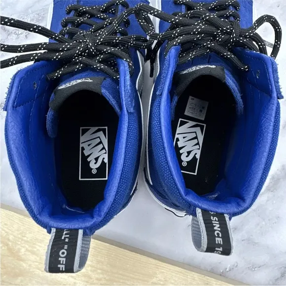 VANS Sk8 Hi OTW Webbing Blue White Mens Sz 6.5 Womens 8 VN0A4U3C2NZ Reflective