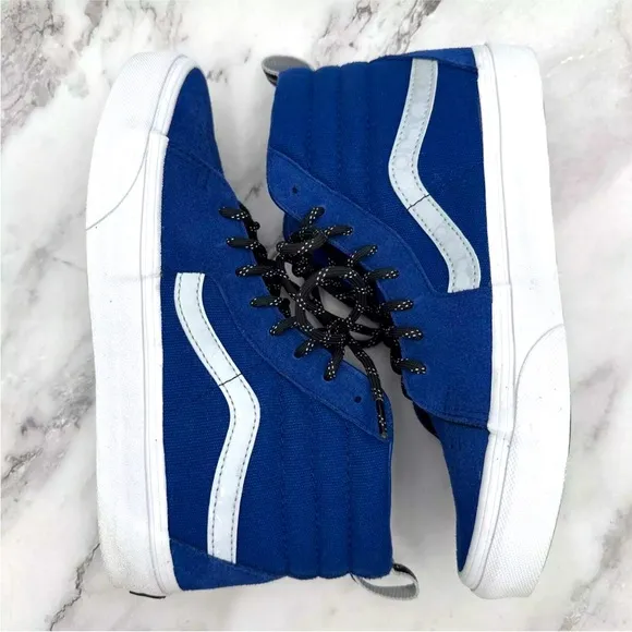 VANS Sk8 Hi OTW Webbing Blue White Mens Sz 6.5 Womens 8 VN0A4U3C2NZ Reflective