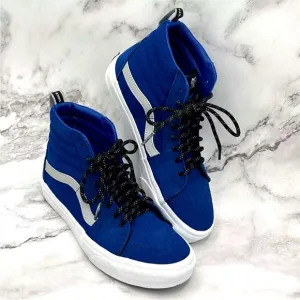 VANS Sk8 Hi OTW Webbing Blue White Mens Sz 6.5 Womens 8 VN0A4U3C2NZ Reflective