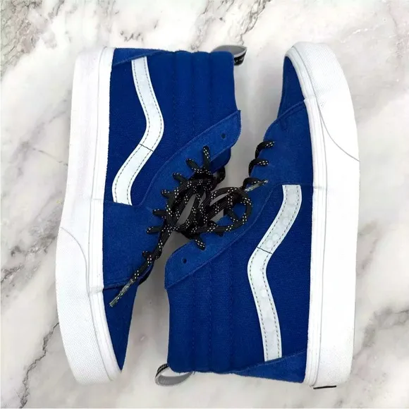 VANS Sk8 Hi OTW Webbing Blue White Mens Sz 6.5 Womens 8 VN0A4U3C2NZ Reflective
