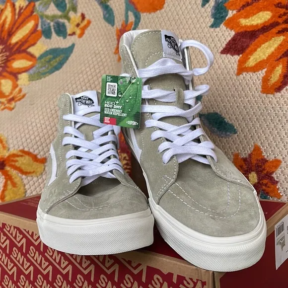 Vans Sk8-Hi Pig Suede Moss Gray/Snow White Men’s sneakers