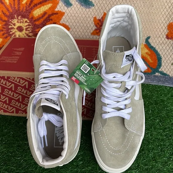 Vans Sk8-Hi Pig Suede Moss Gray/Snow White Men’s sneakers