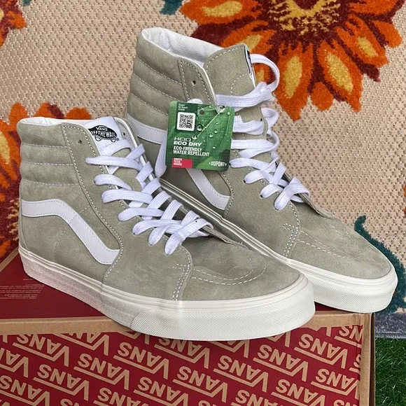 Vans Sk8-Hi Pig Suede Moss Gray/Snow White Men’s sneakers