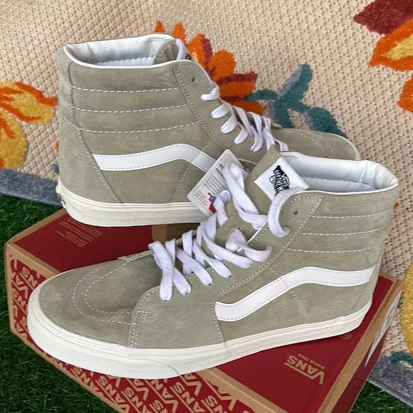 Vans Sk8-Hi Pig Suede Moss Gray/Snow White Men’s sneakers