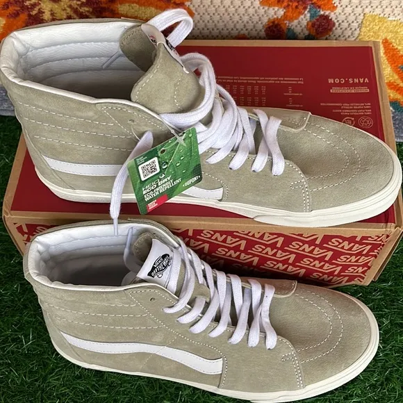 Vans Sk8-Hi Pig Suede Moss Gray/Snow White Men’s sneakers