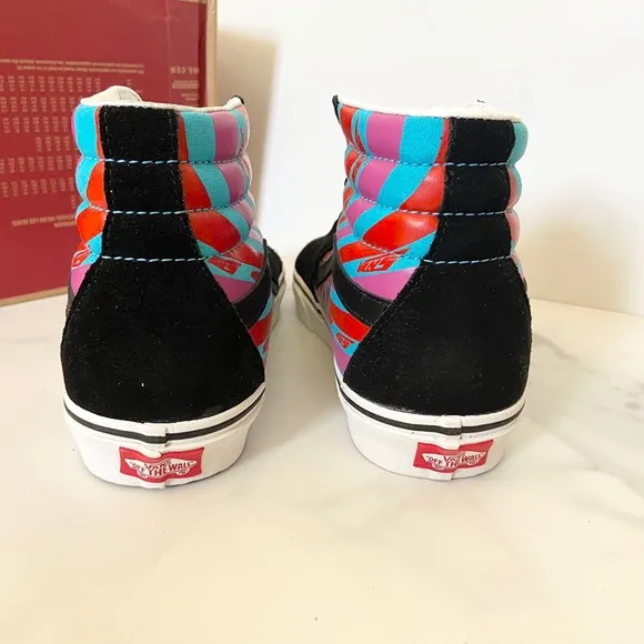 Vans Sk8-Hi Retro Mart Black Multi VN0A32QG4UB  Women 10.5 Mens 9.0