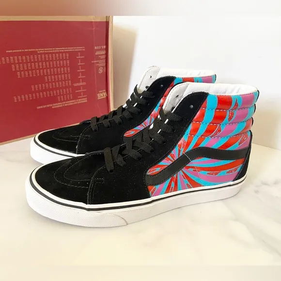 Vans Sk8-Hi Retro Mart Black Multi VN0A32QG4UB  Women 10.5 Mens 9.0