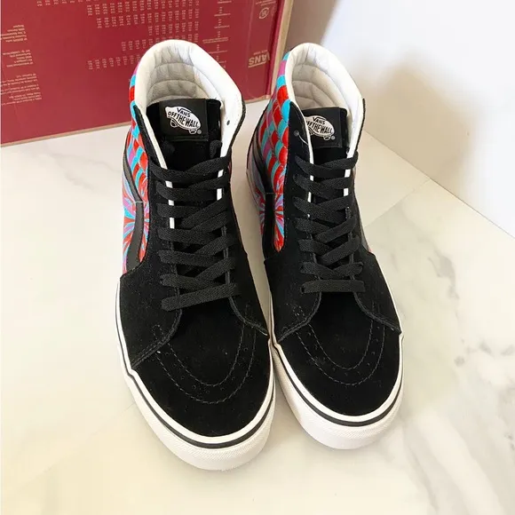 Vans Sk8-Hi Retro Mart Black Multi VN0A32QG4UB  Women 10.5 Mens 9.0