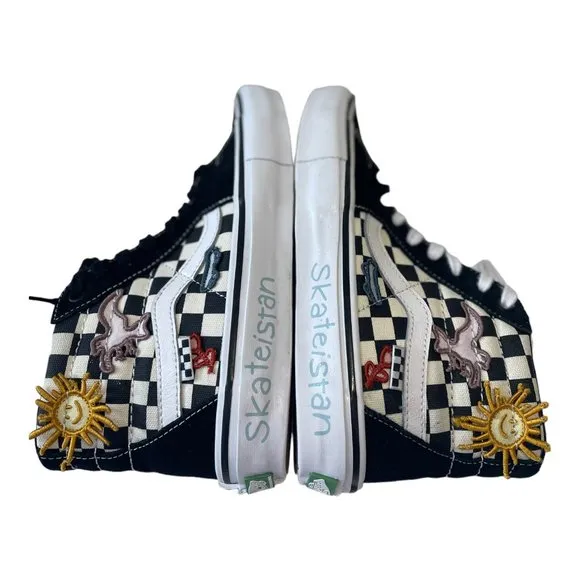 Vans SK8 Hi Skateistan Checkerboard Men's Classic Skate Shoes Size 7