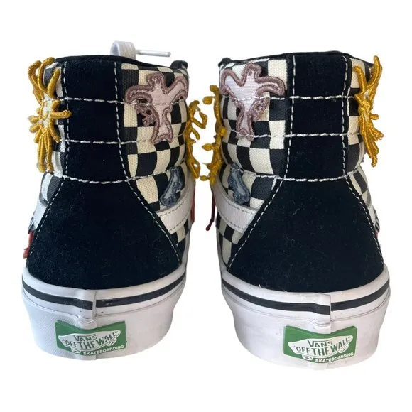Vans SK8 Hi Skateistan Checkerboard Men's Classic Skate Shoes Size 7
