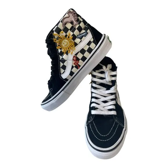 Vans SK8 Hi Skateistan Checkerboard Men's Classic Skate Shoes Size 7