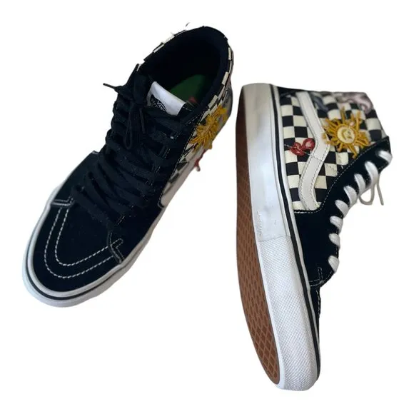 Vans SK8 Hi Skateistan Checkerboard Men's Classic Skate Shoes Size 7
