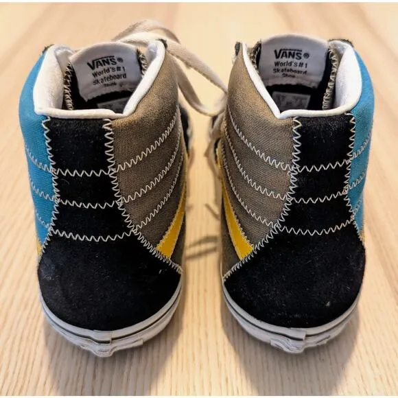Vans SK8 Hi Zig Zag Sneakers Multi / True Blue Green Classic Skate Shoes M6 W7.5