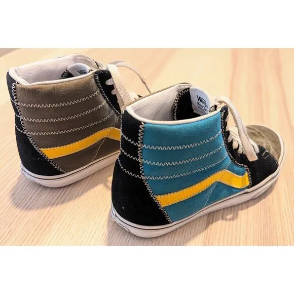 Vans SK8 Hi Zig Zag Sneakers Multi / True Blue Green Classic Skate Shoes M6 W7.5
