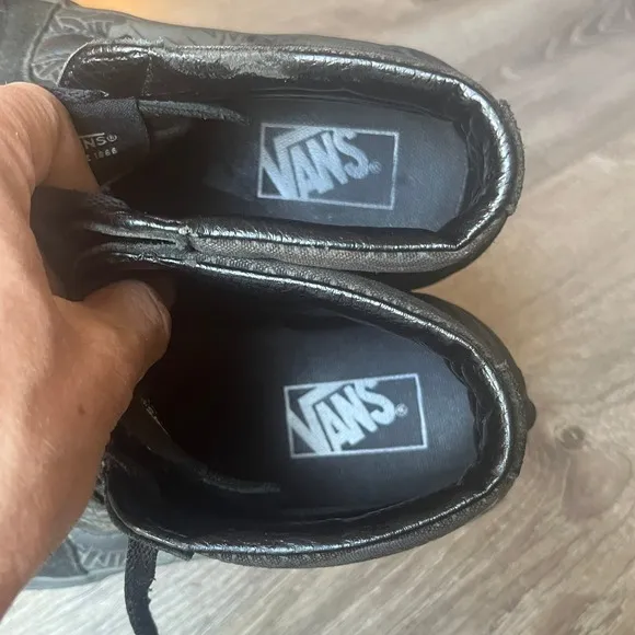 Vans Sk8 High Raven Skull Black/Black Suede Sneakers Mens 9 Womens 10.5